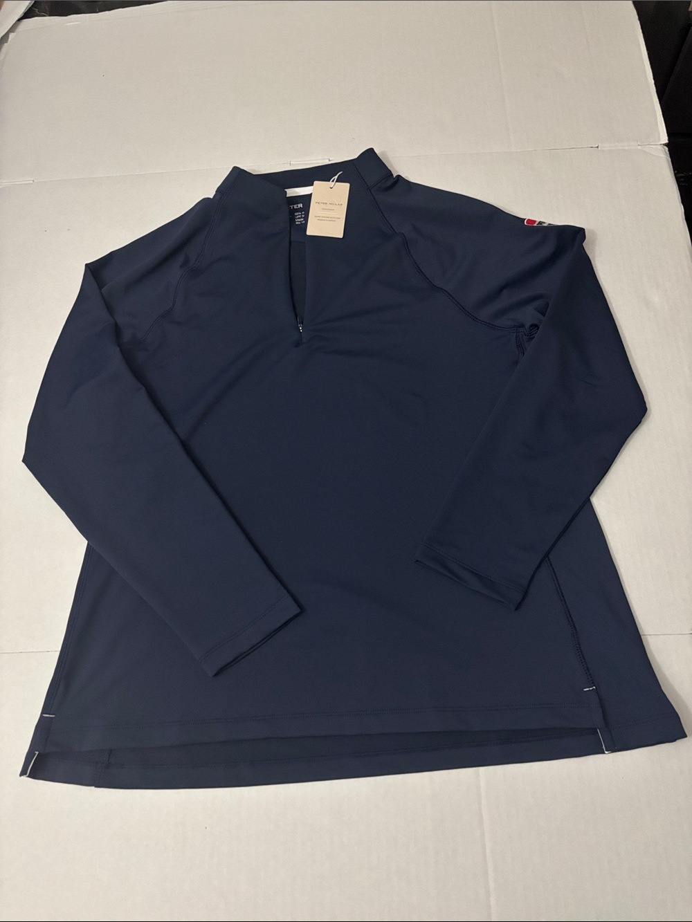 Peter Millar Women's Raglan-Sleeve Quarter-Zip Pullover Size XL Pepsi Logo